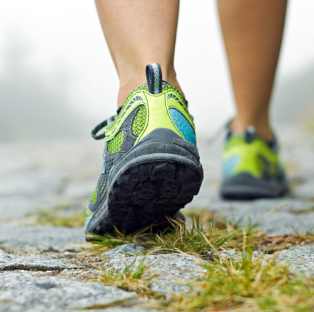 Walking exercise, sport shoes