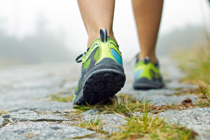 Walking exercise, sport shoes